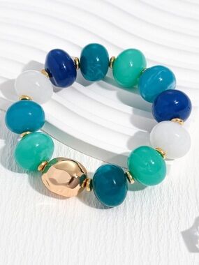Azure Lagoon Luxe Beaded Bracelet